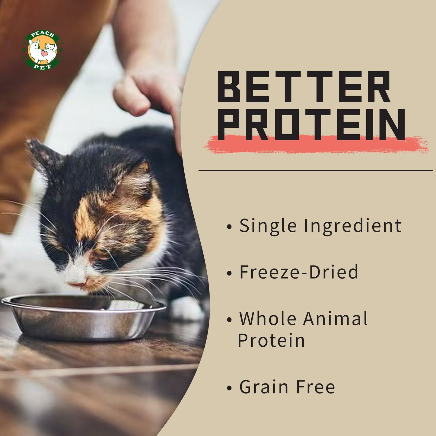 Peach Pet Freeze Dried Real Chicken Hearts Dog & Cat Treats, 3.5oz Rich High-Protein Pet Snacks, Buy 2 Get Free Chicken Dice, Spend $30+ Limited Offer