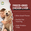 Freeze Dried Chicken Liver Dog & Cat Treats 3.5oz High Protein Peach Pet