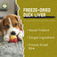 Freeze Dried Duck Liver Dog & Cat Treats 3.5oz High Protein Peach Pet