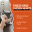 Peach Pet Freeze Dried Real Chicken Hearts Dog & Cat Treats, 3.5oz Rich High-Protein Pet Snacks, Buy 2 Get Free Chicken Dice, Spend $30+ Limited Offer